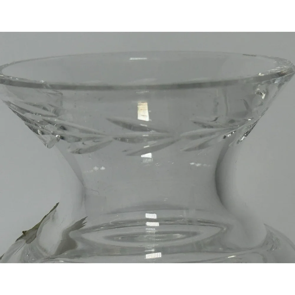 Vintage Waterford Alana Crystal Bud Vase Signed Original Sticker 3.75